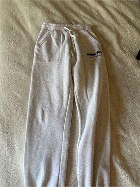 Light Gray white fox sweatpants